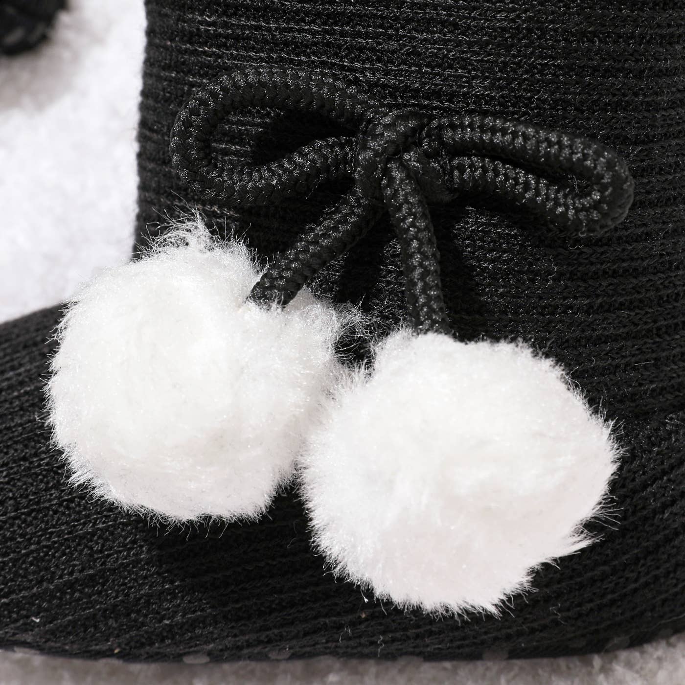 Baby / Toddler Girl Knitted Bowknot Fluff Ball Shoes