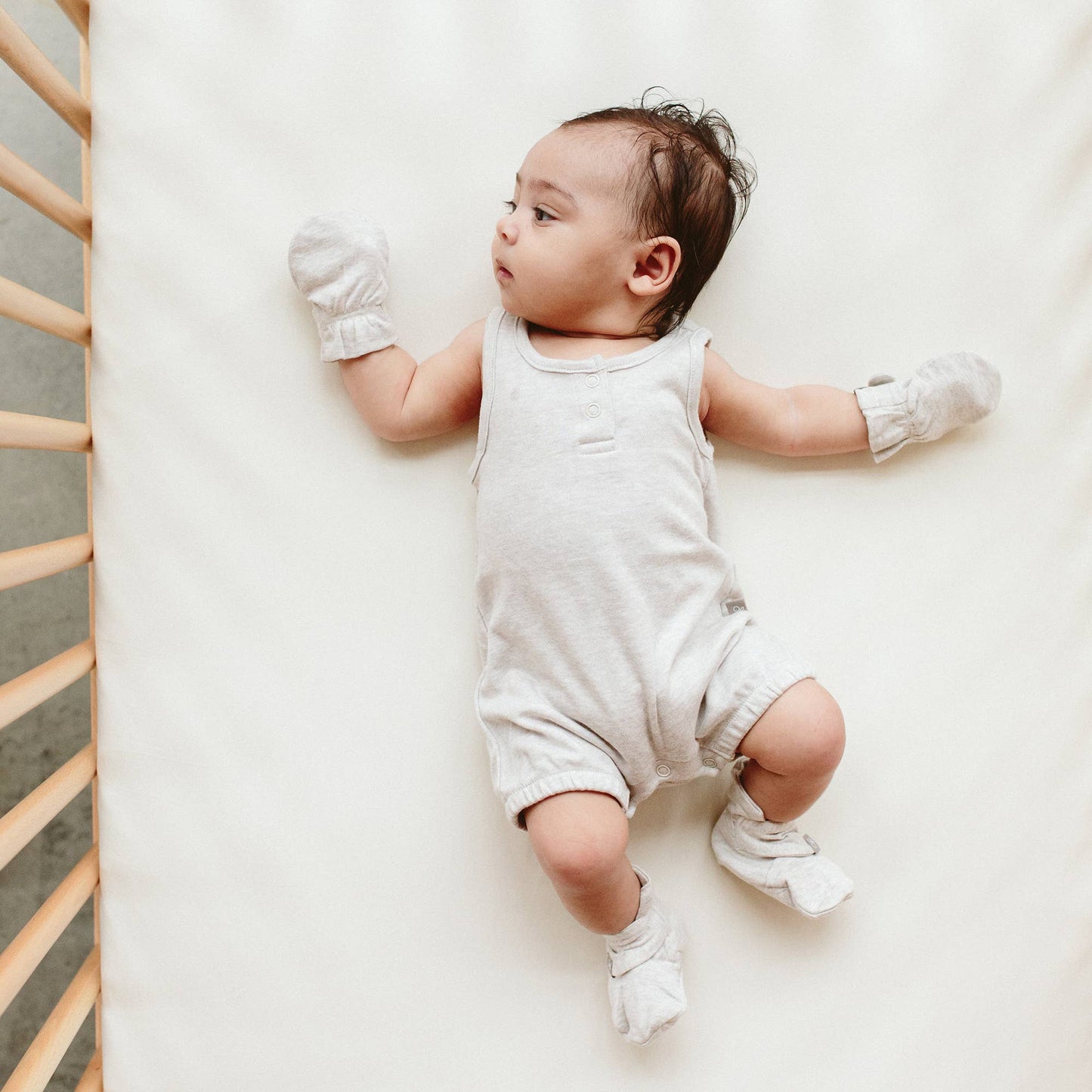 Viscose Bamboo + Organic Cotton Crib Sheet - Cloud