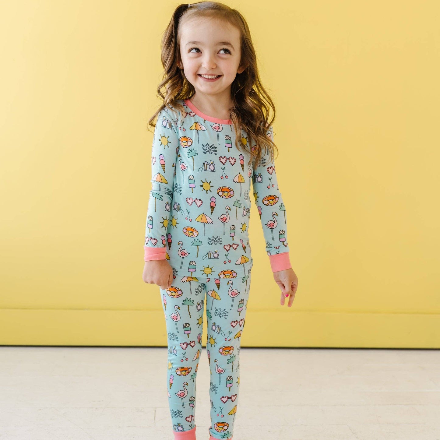 Pool Party Two-Piece Bamboo Viscose Pajama Set