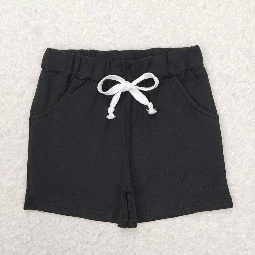 Baby Boys Summer Black Pockets Cotton Bottoms Shorts