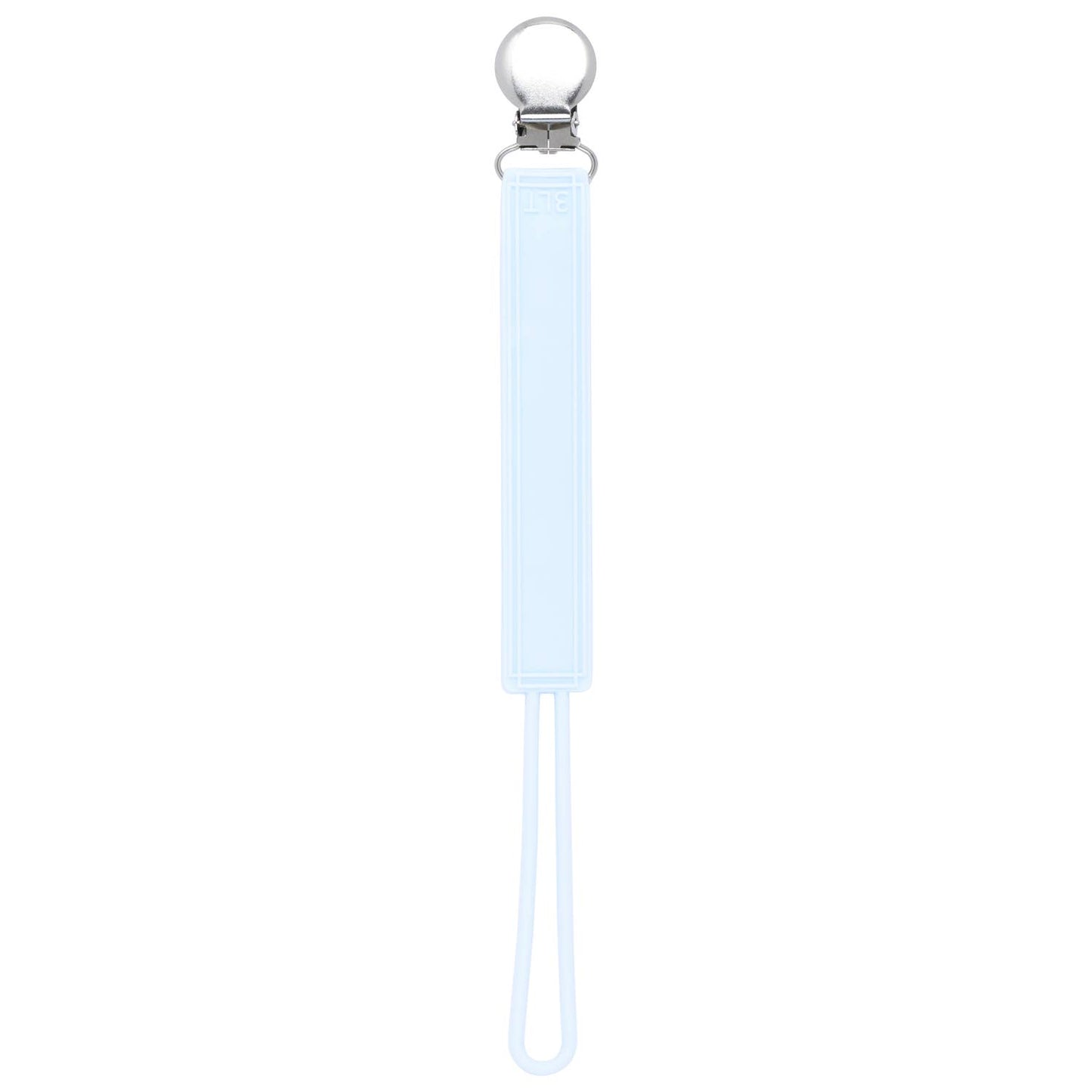 Classic Baby Blue All Silicone Modern Pacifier Clip