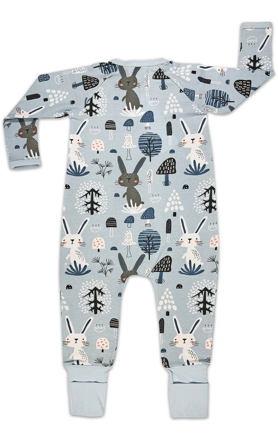 Bunny Rabbits, Blue Baby Pajamas