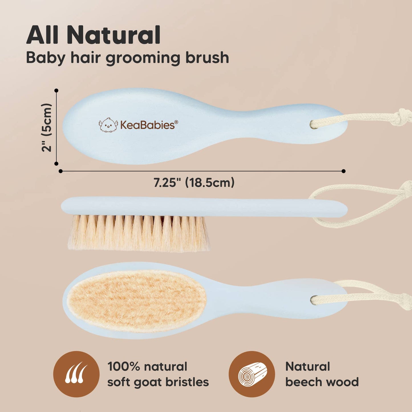 KeaBabies Baby Hair Brush