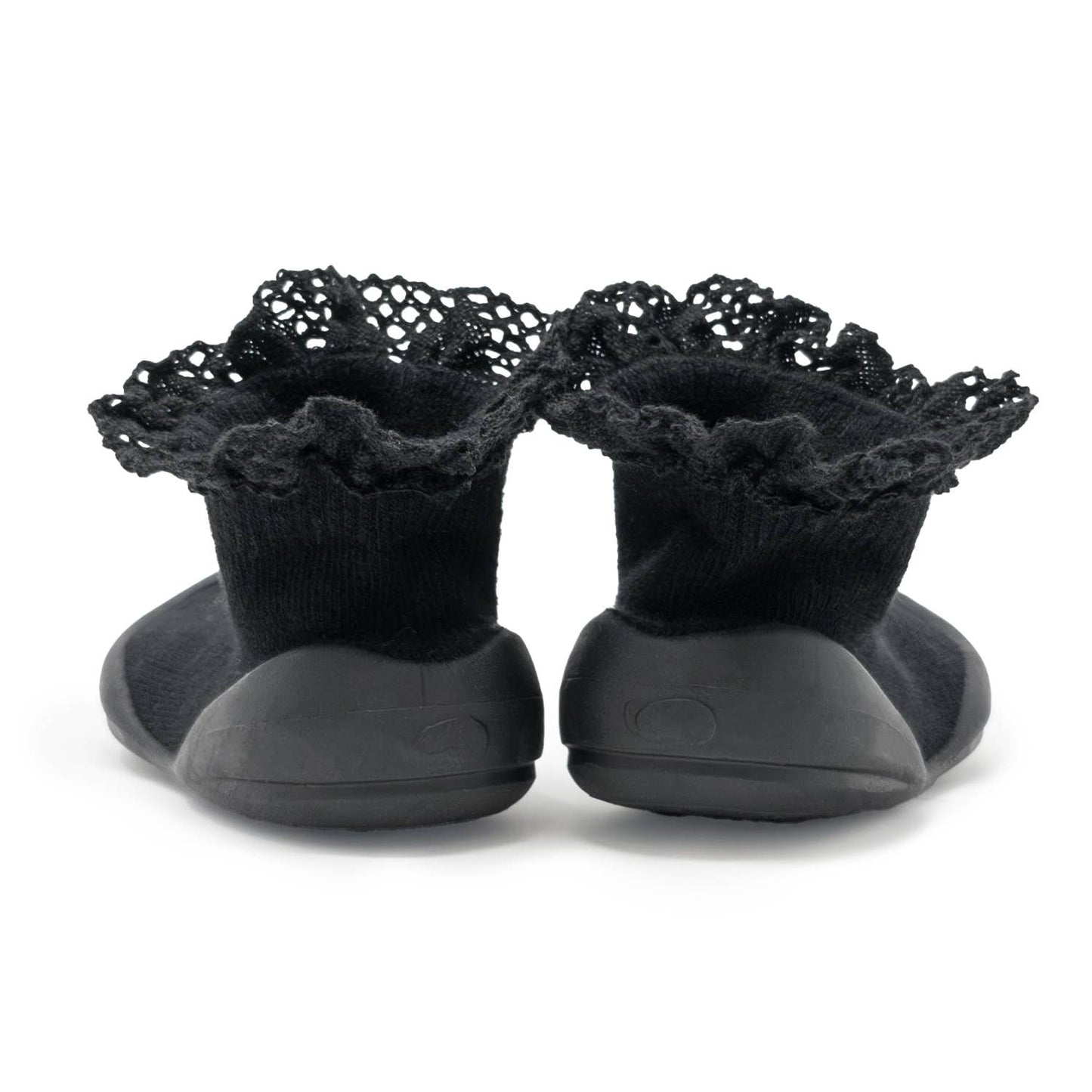 Komuello first walker baby sock shoes-Lace trim