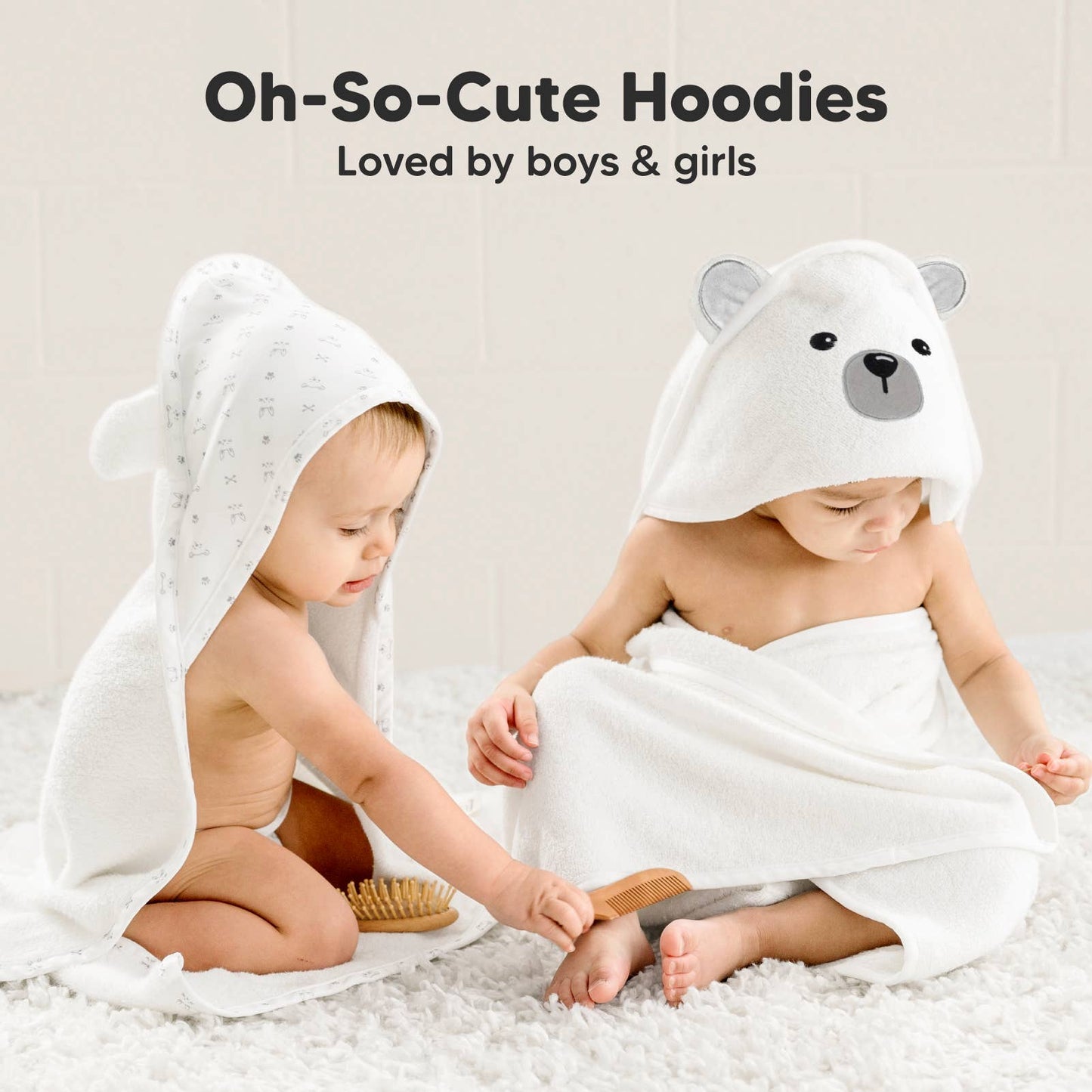 KeaBabies Cuddle Baby Hooded Towel