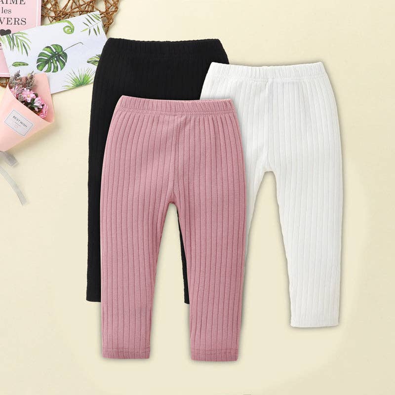 Ribbed Solid Baby Pants Leggings