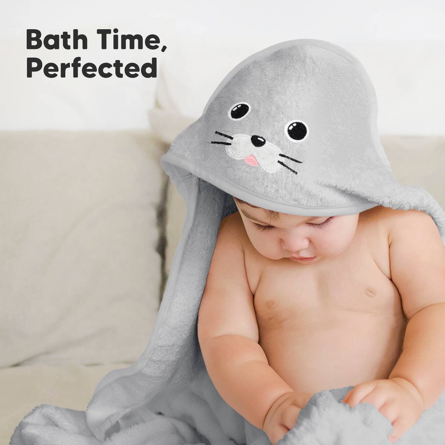 KeaBabies Cuddle Baby Hooded Towel