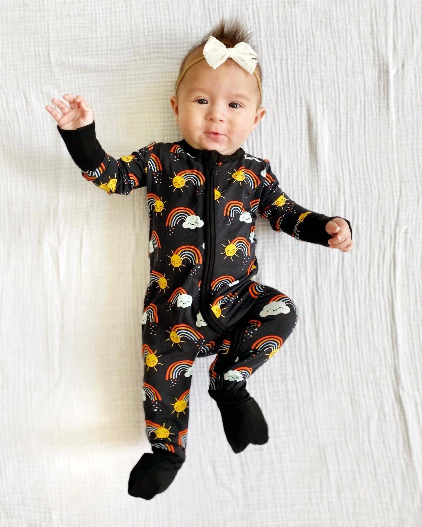 Over the Rainbow Bamboo Toddler Zippy Romper