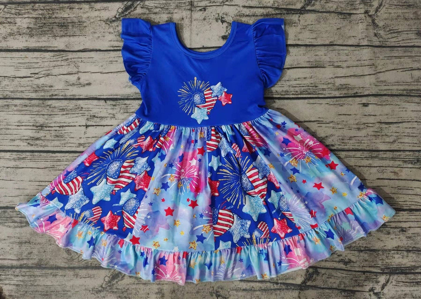 Baby girls 4th of july twirl dresses