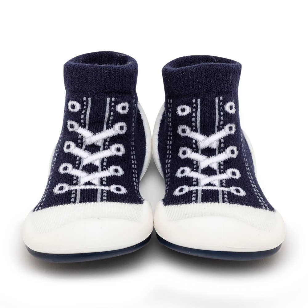 Komuello first walker baby sock shoes-Sneakers - Navy