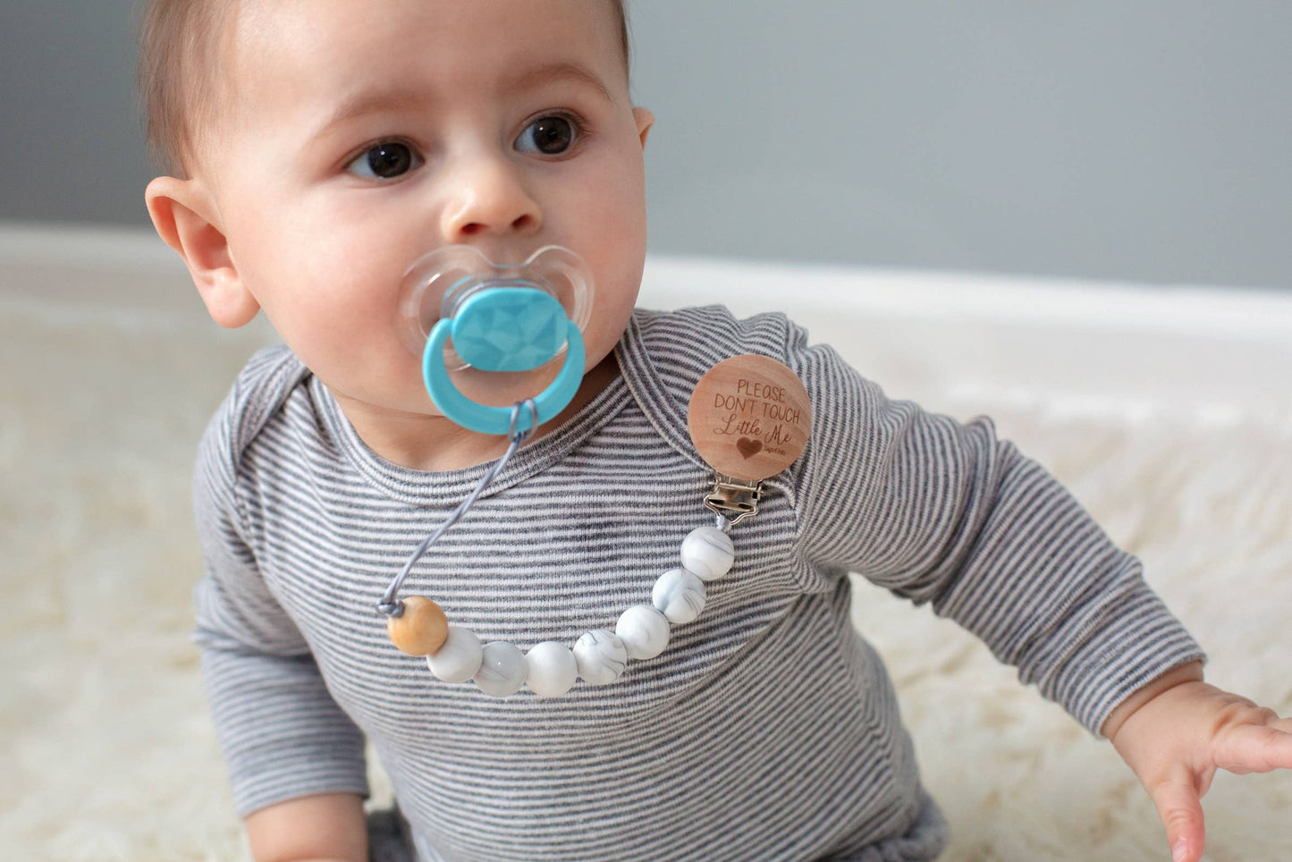 Marble Pacifier Clip