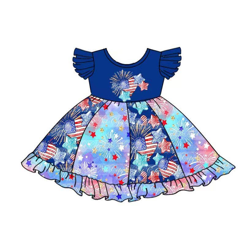 Baby girls 4th of july twirl dresses