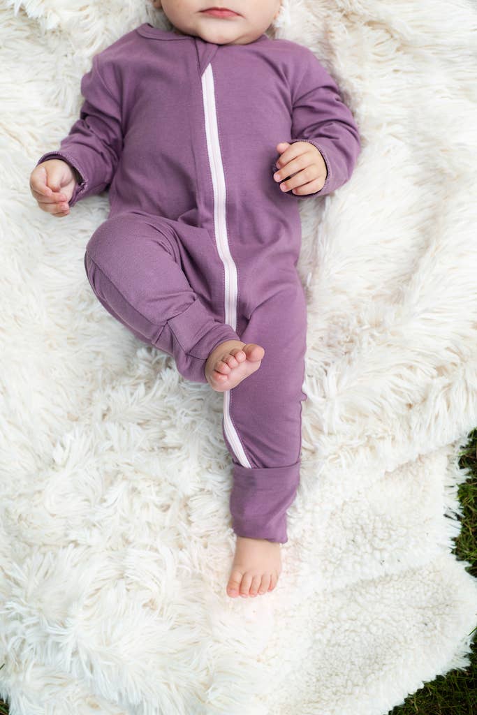 Grow With Me '2-Way' Zipper Romper - Grapeade