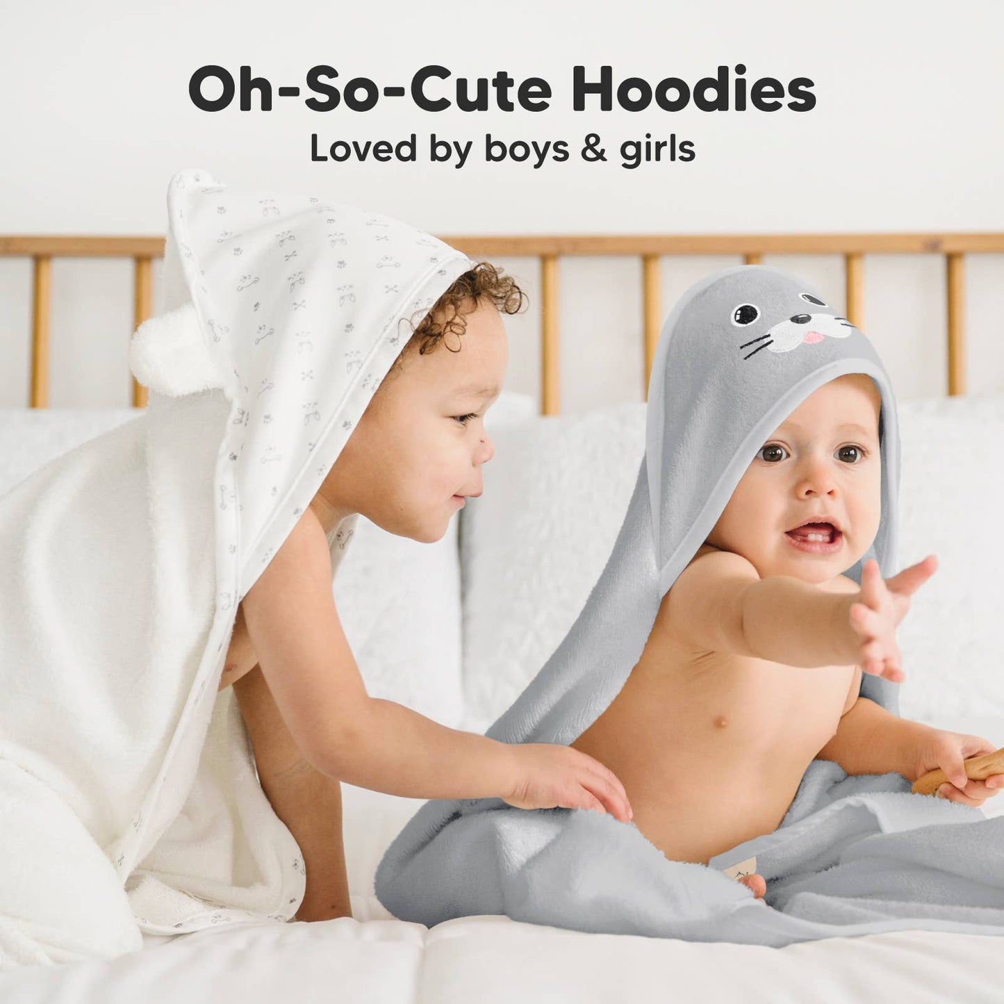 KeaBabies Cuddle Baby Hooded Towel