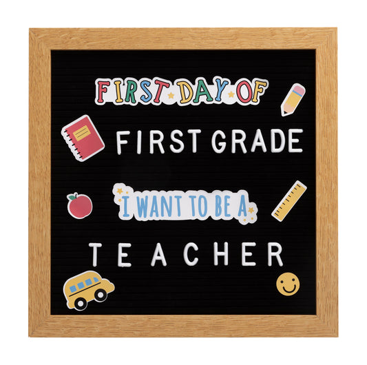 First or Last Day of School Letterboard Set with Stickers