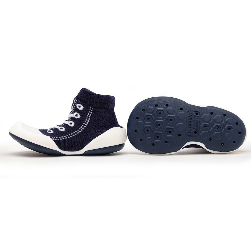 Komuello first walker baby sock shoes-Sneakers - Navy