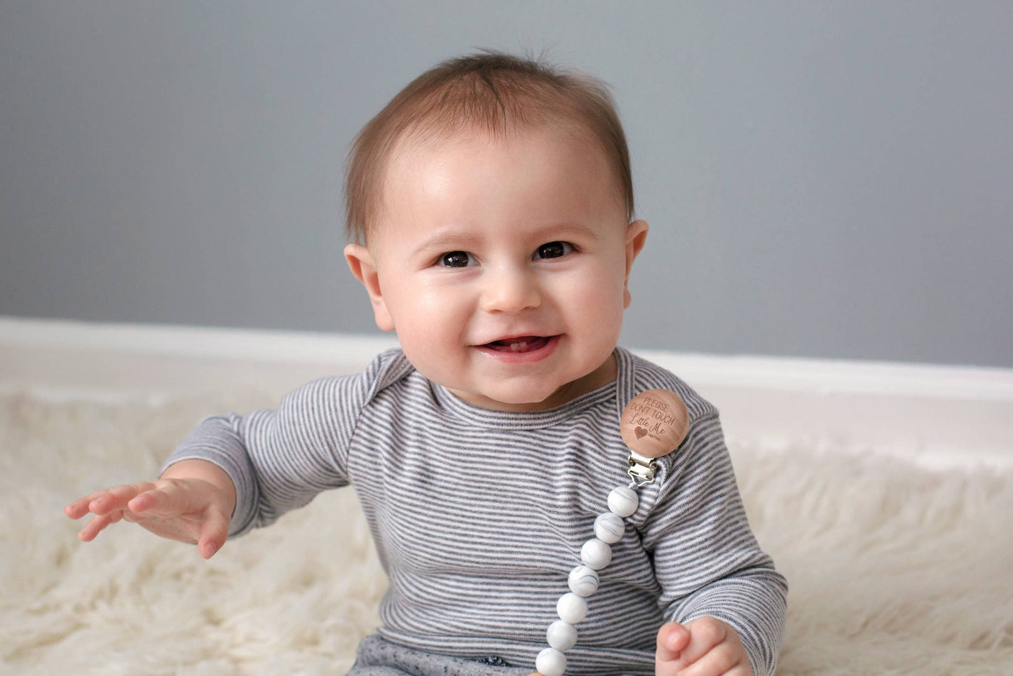 Marble Pacifier Clip