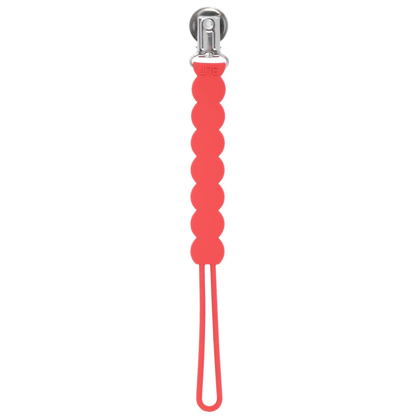 Waverly Red All Silicone Modern Pacifier Clip