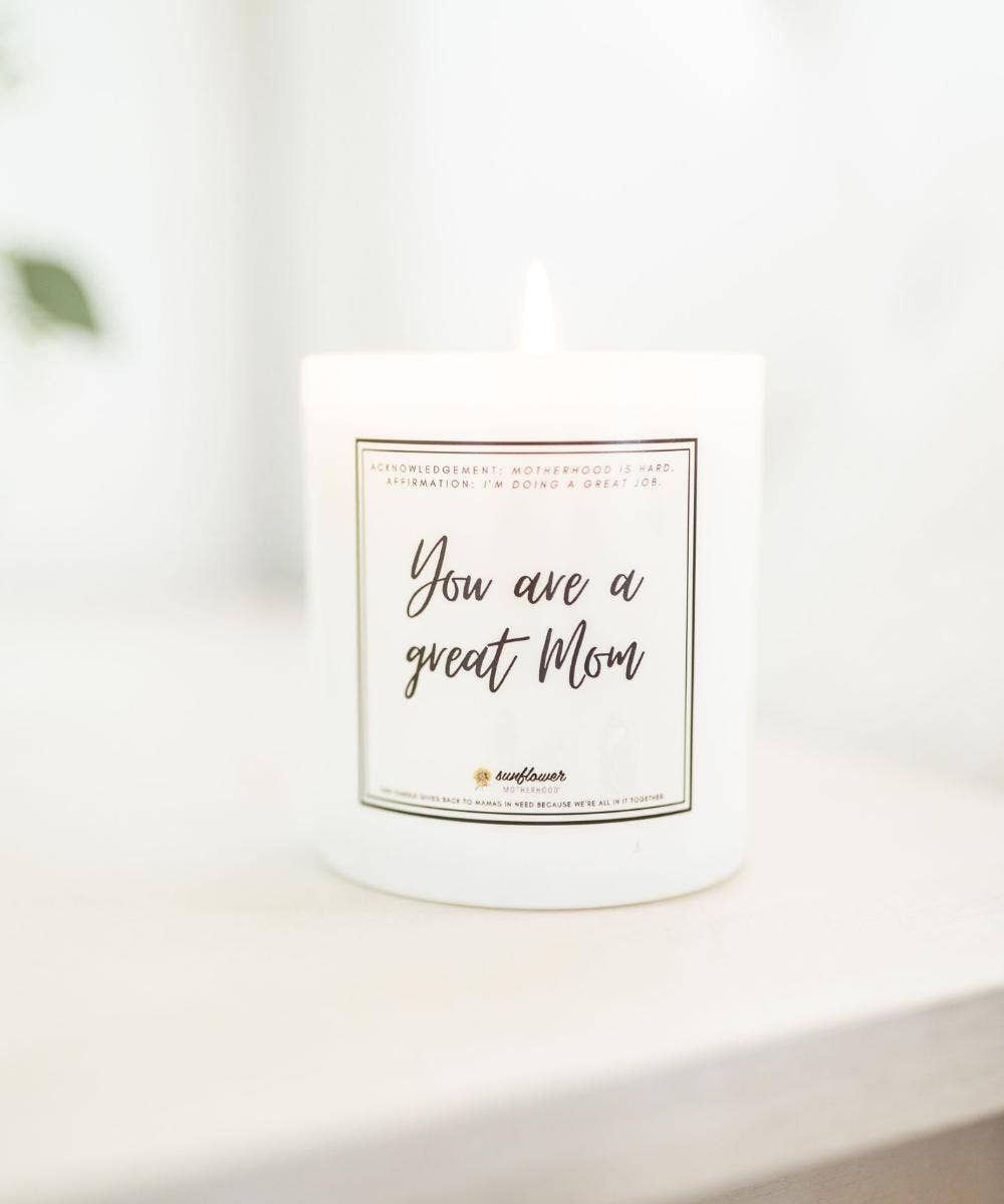 Great Mom Candle | Heartfelt Uplifting Gift for Mother