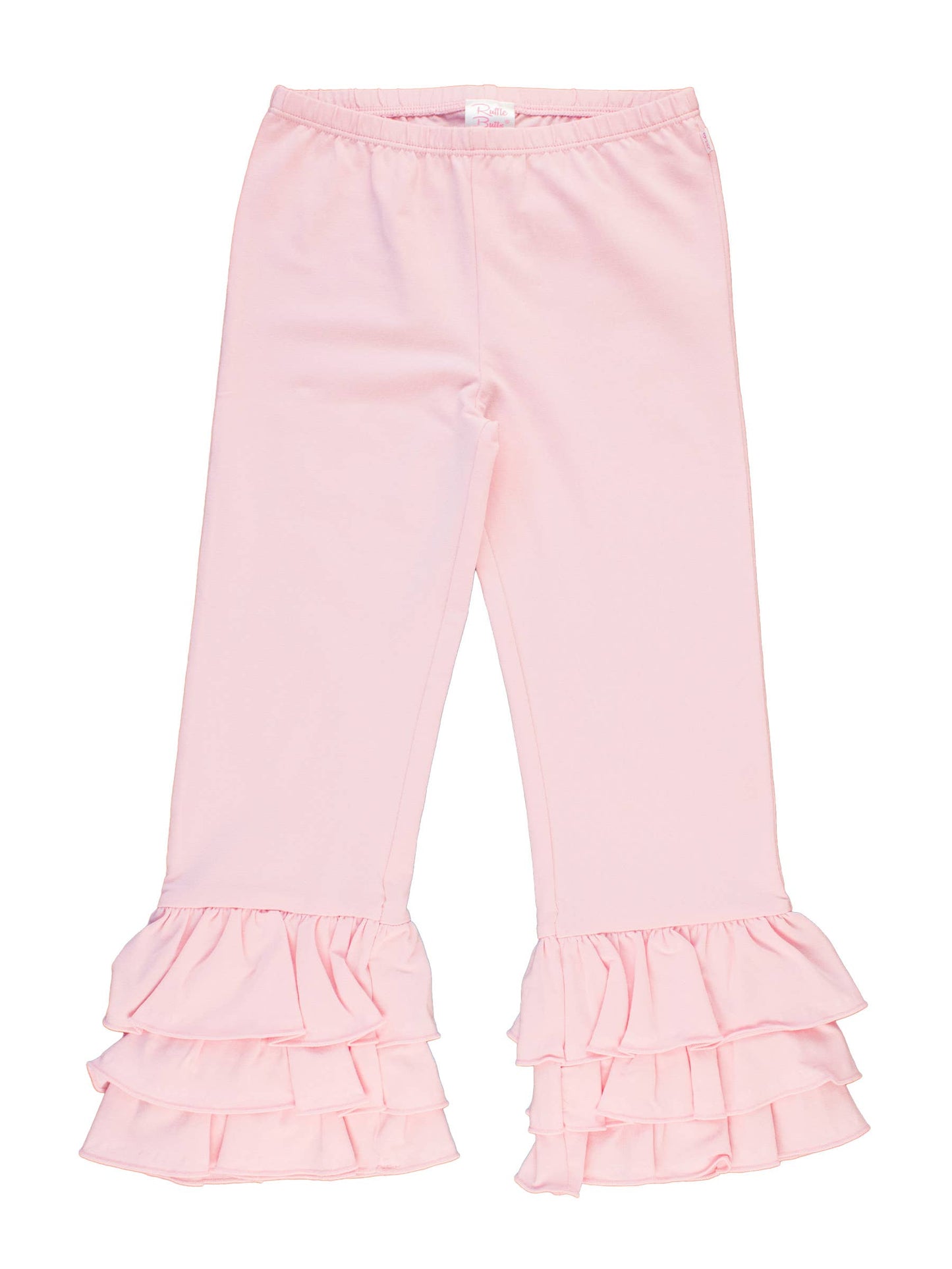 Girls Pink Ruffle Flare Pants