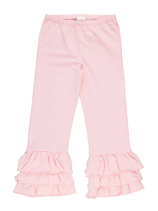 Girls Pink Ruffle Flare Pants