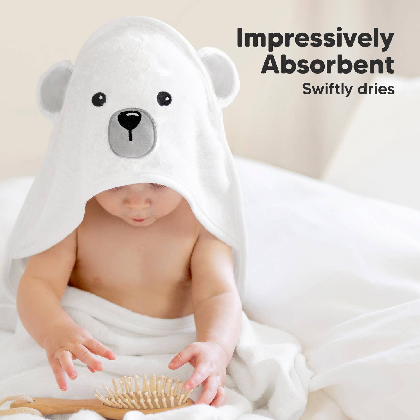 KeaBabies Cuddle Baby Hooded Towel