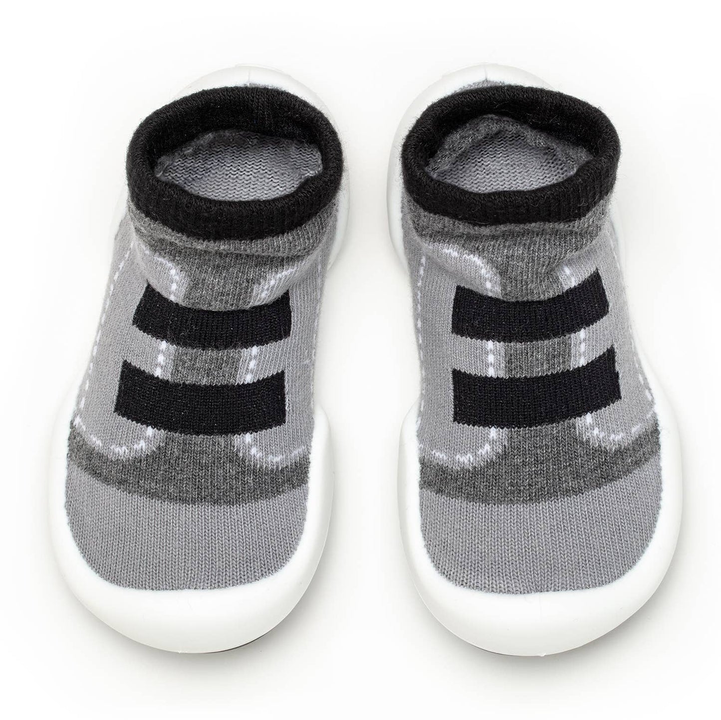 Komuello first walker baby sock shoes-Walker - Black