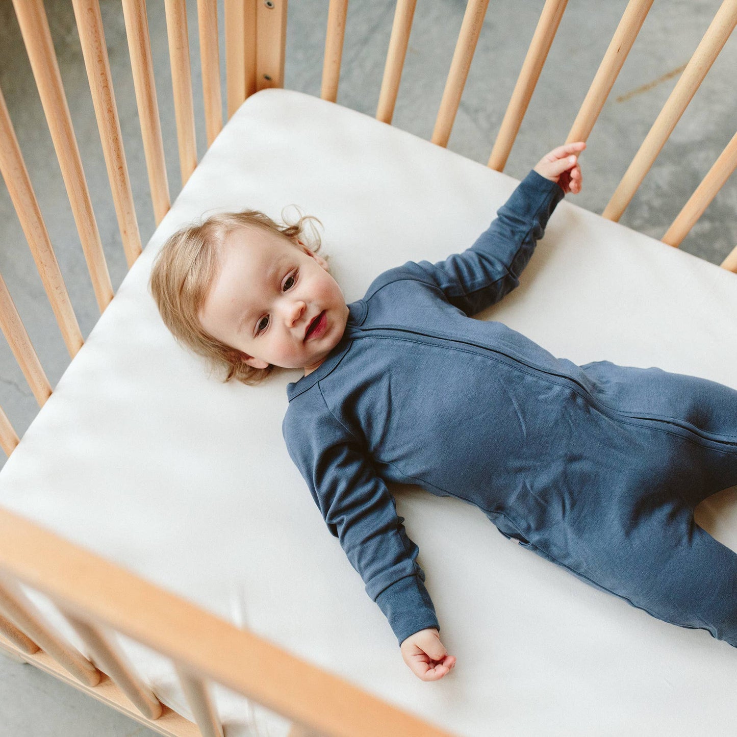 Viscose Bamboo + Organic Cotton Crib Sheet - Cloud