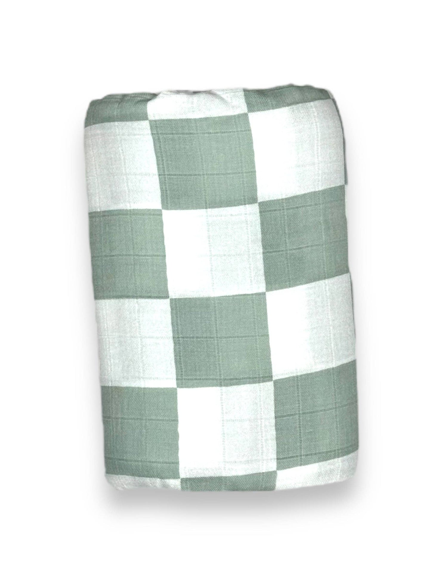 Muslin Swaddle, Big Checkered Sea Foam