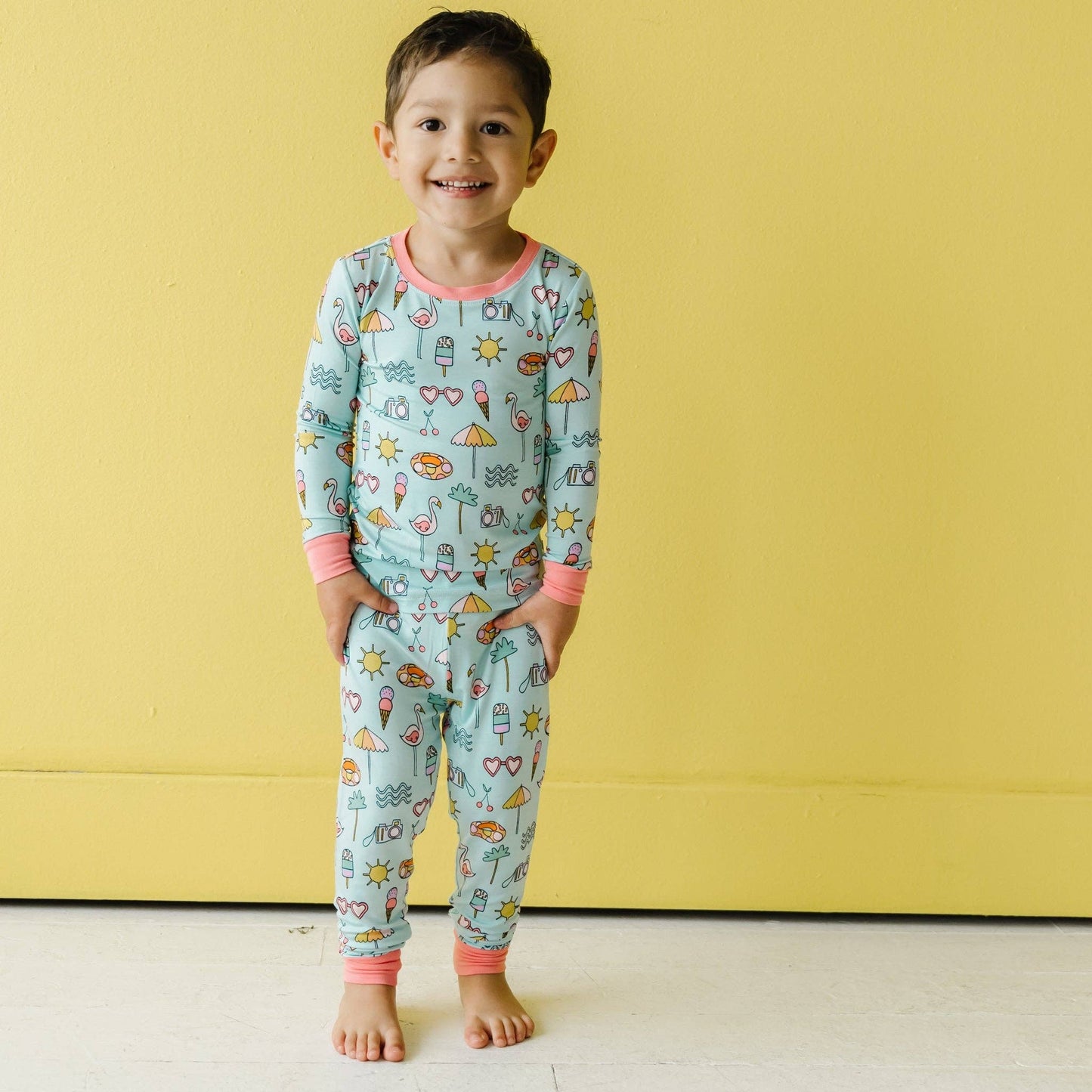 Pool Party Two-Piece Bamboo Viscose Pajama Set