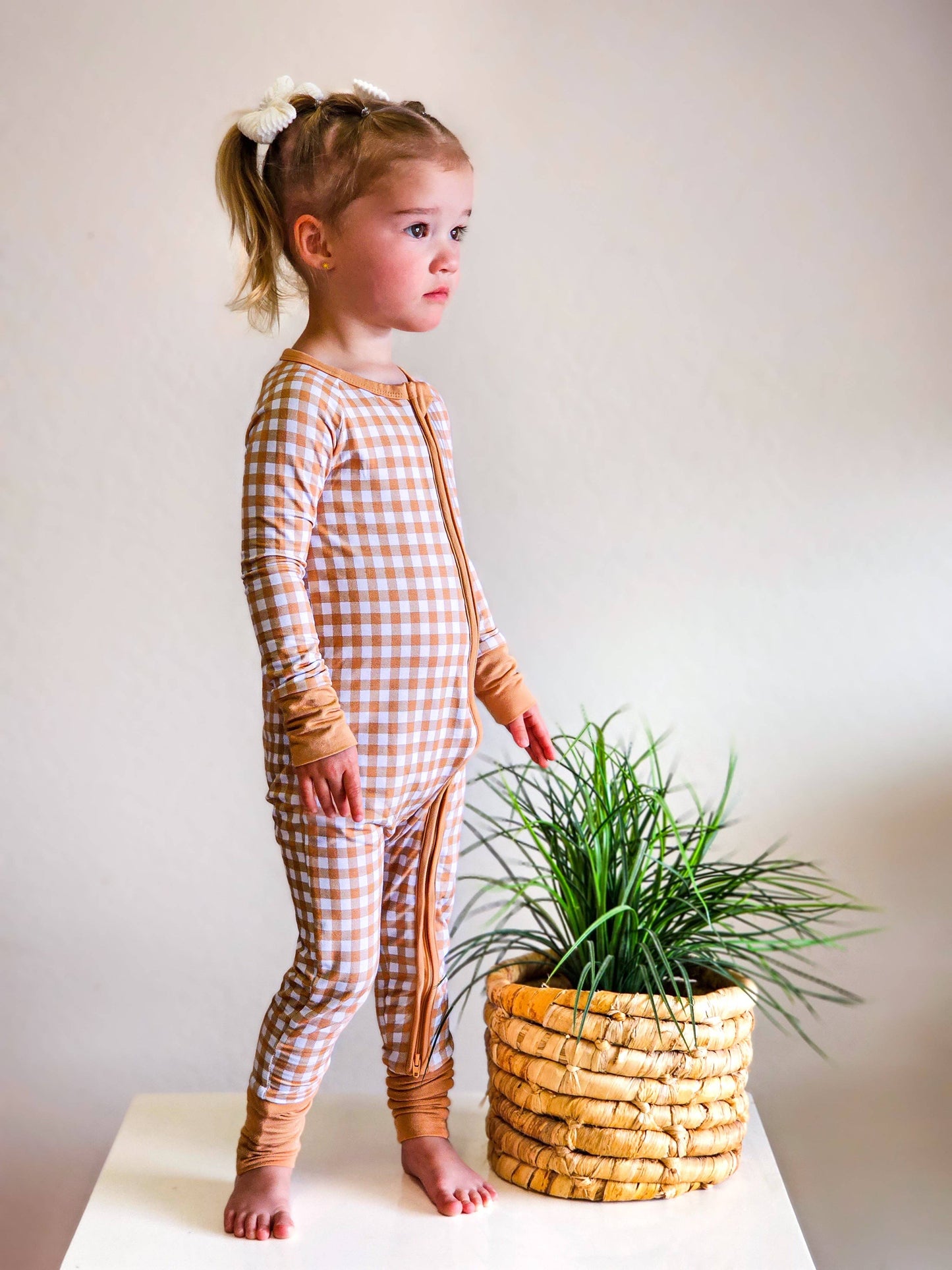 Toasted Apricot Bamboo Toddler Zippy Romper