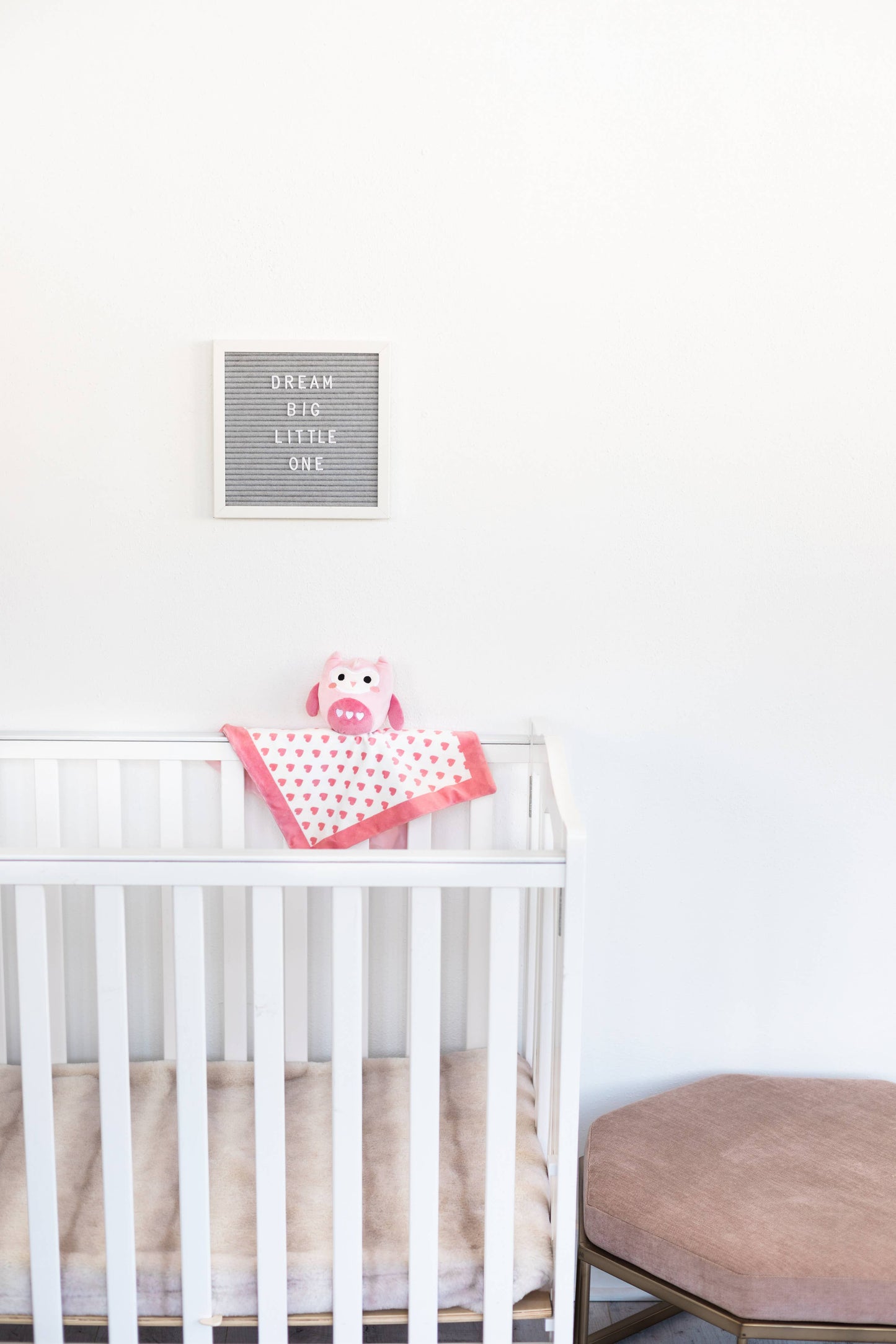 Owl Lovey Blanket, Baby Blanket Pink