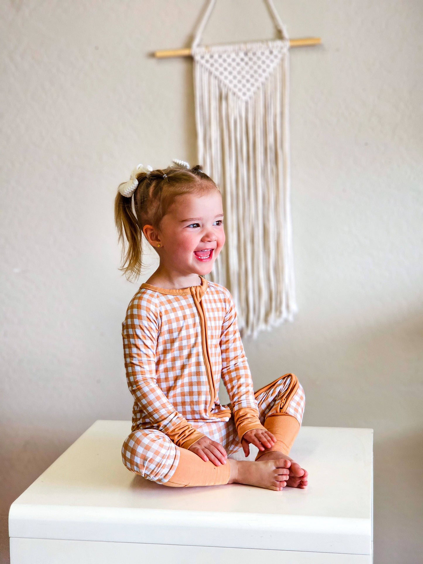 Toasted Apricot Bamboo Toddler Zippy Romper