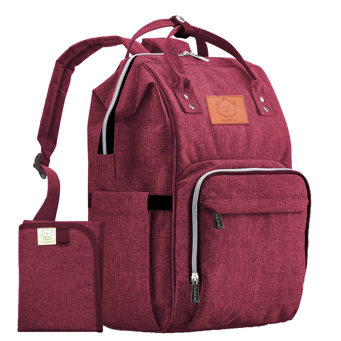 Original Diaper Backpack with Changing Pad (Wine Red)