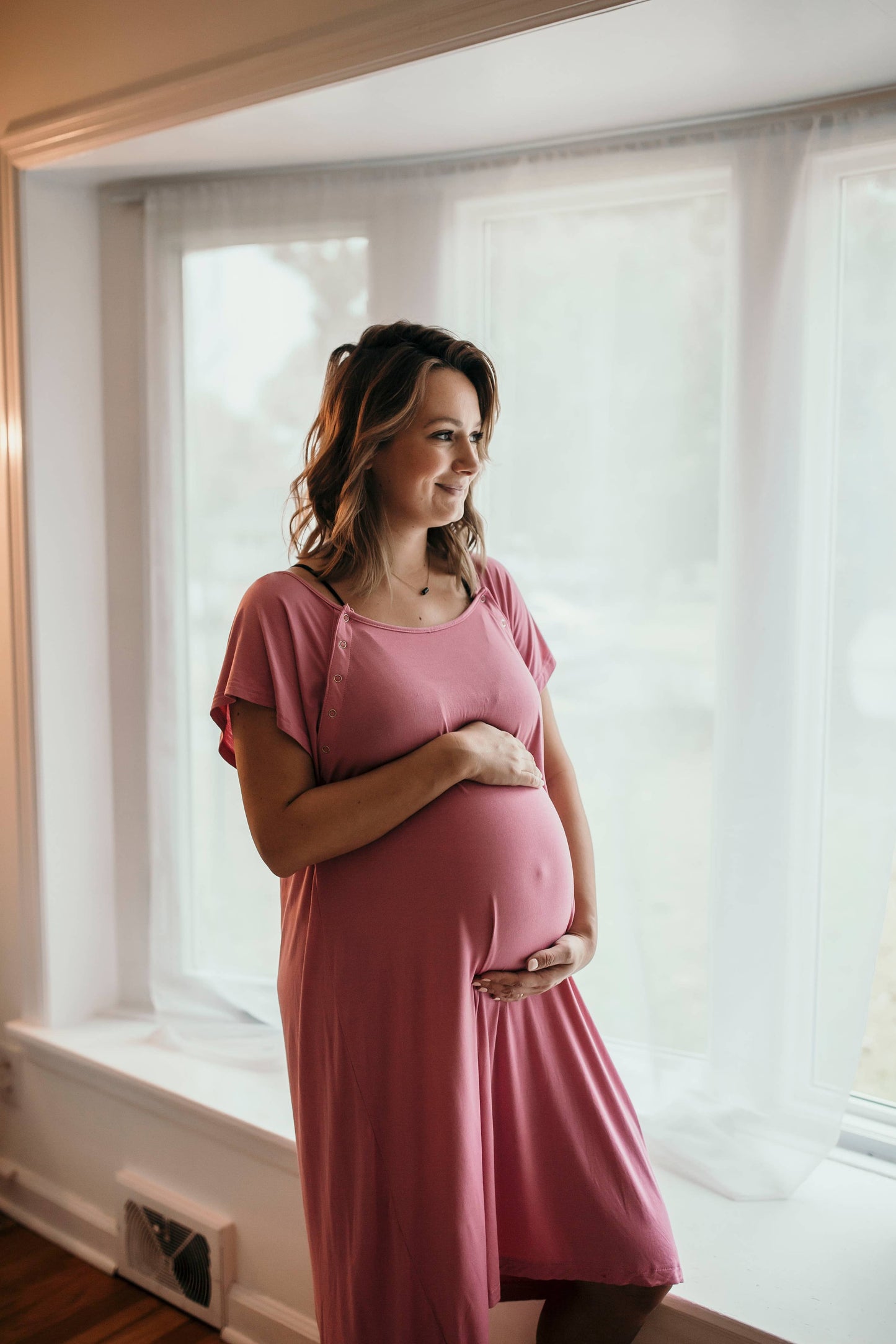 Rose Mommy Labor and Delivery/ Nursing Gown