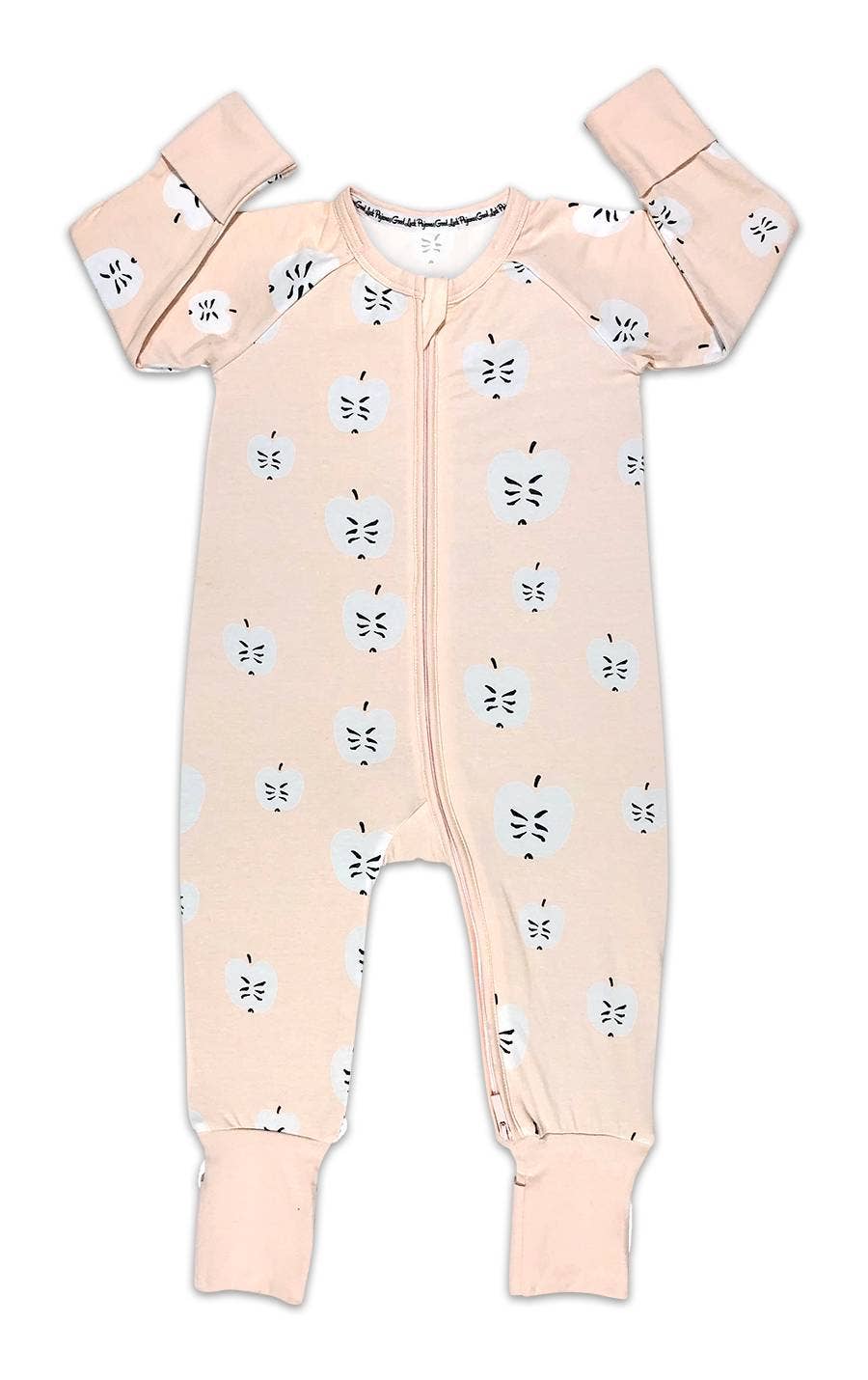 Apples, Peach Baby Pajamas