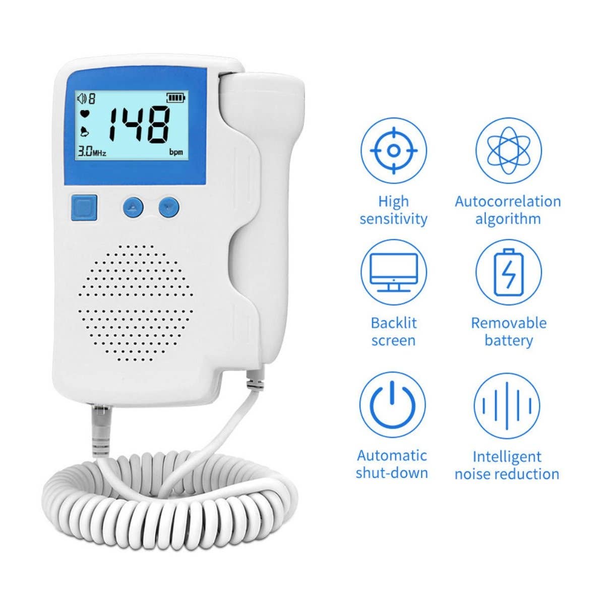 SpringBud FD-350B Fetal Doppler Heart Beat Monitor