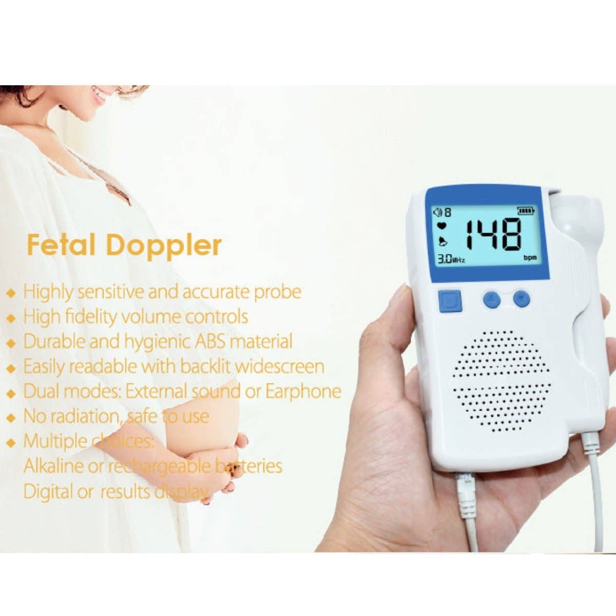 SpringBud FD-350B Fetal Doppler Heart Beat Monitor