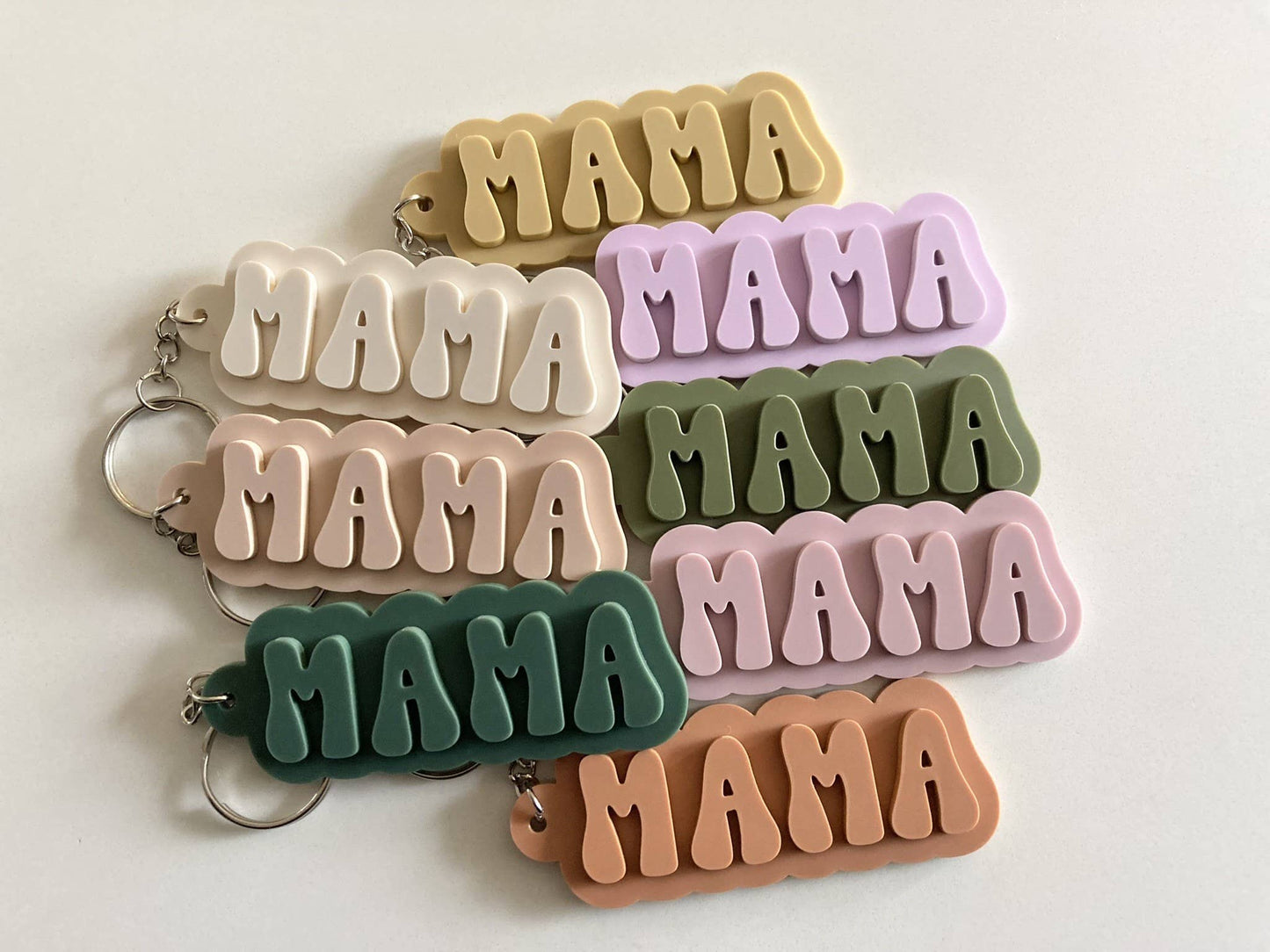 Monotone Mama Acrylic Keychain