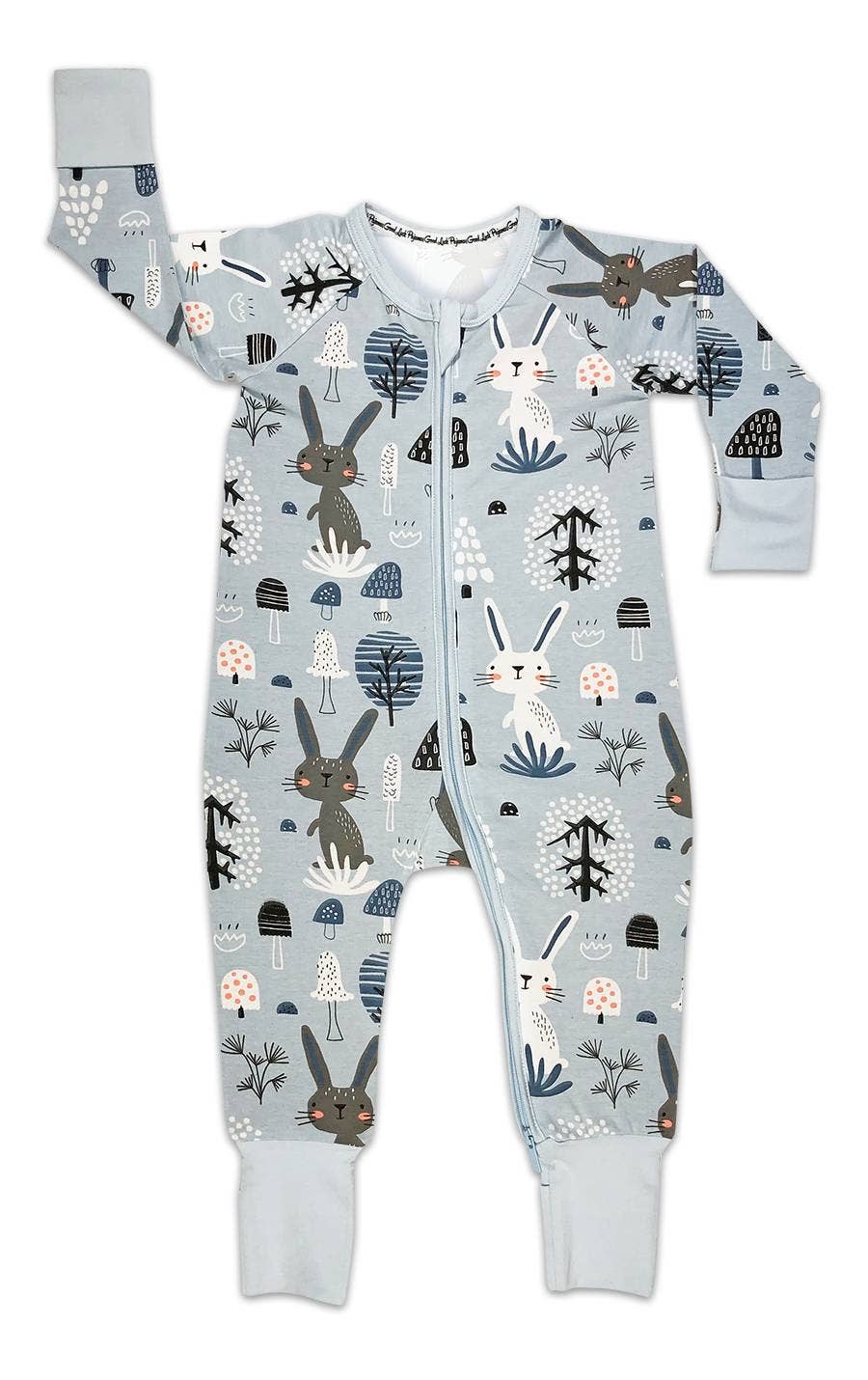 Bunny Rabbits, Blue Baby Pajamas