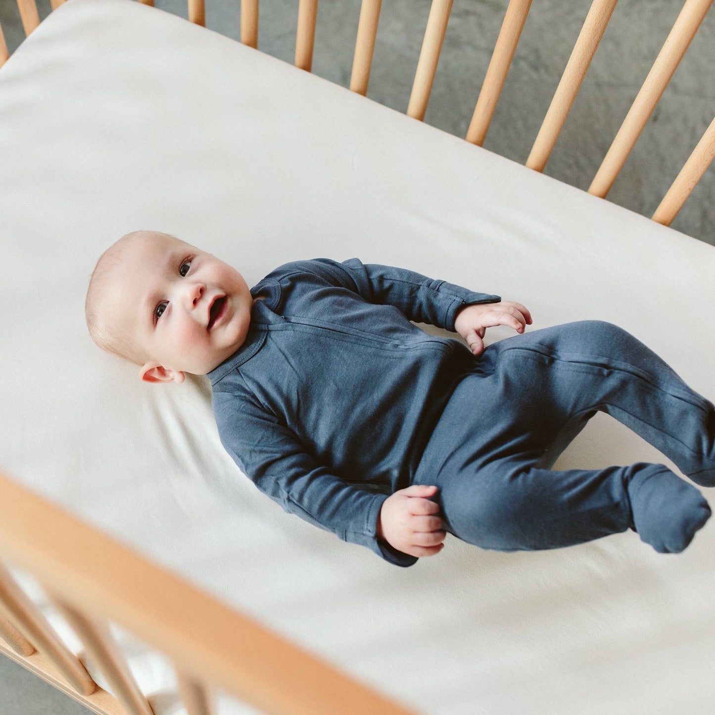 Viscose Bamboo + Organic Cotton Crib Sheet - Cloud