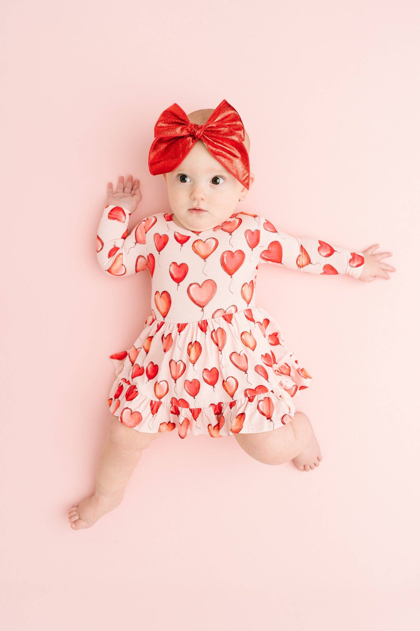 Red Heart Balloons Bodysuit Dress