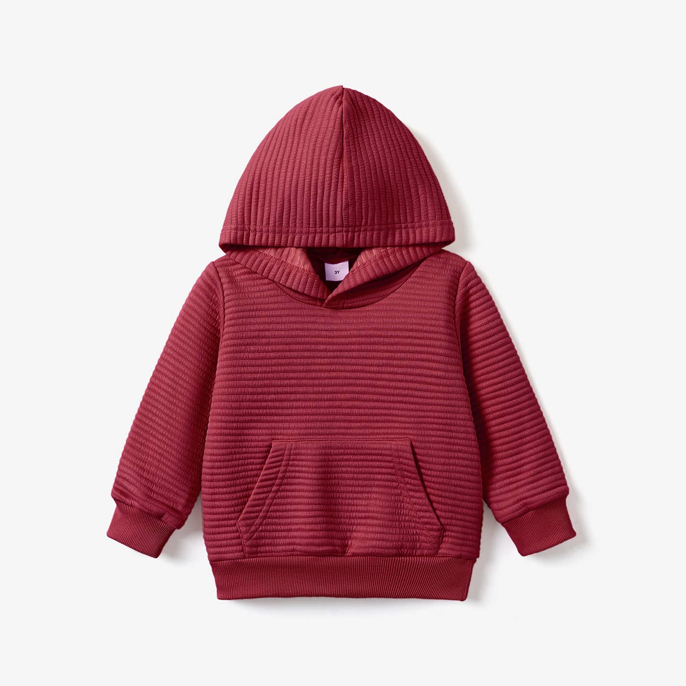 Toddler Boy/Girl Solid Color Textured Hoodie Sweatshirt