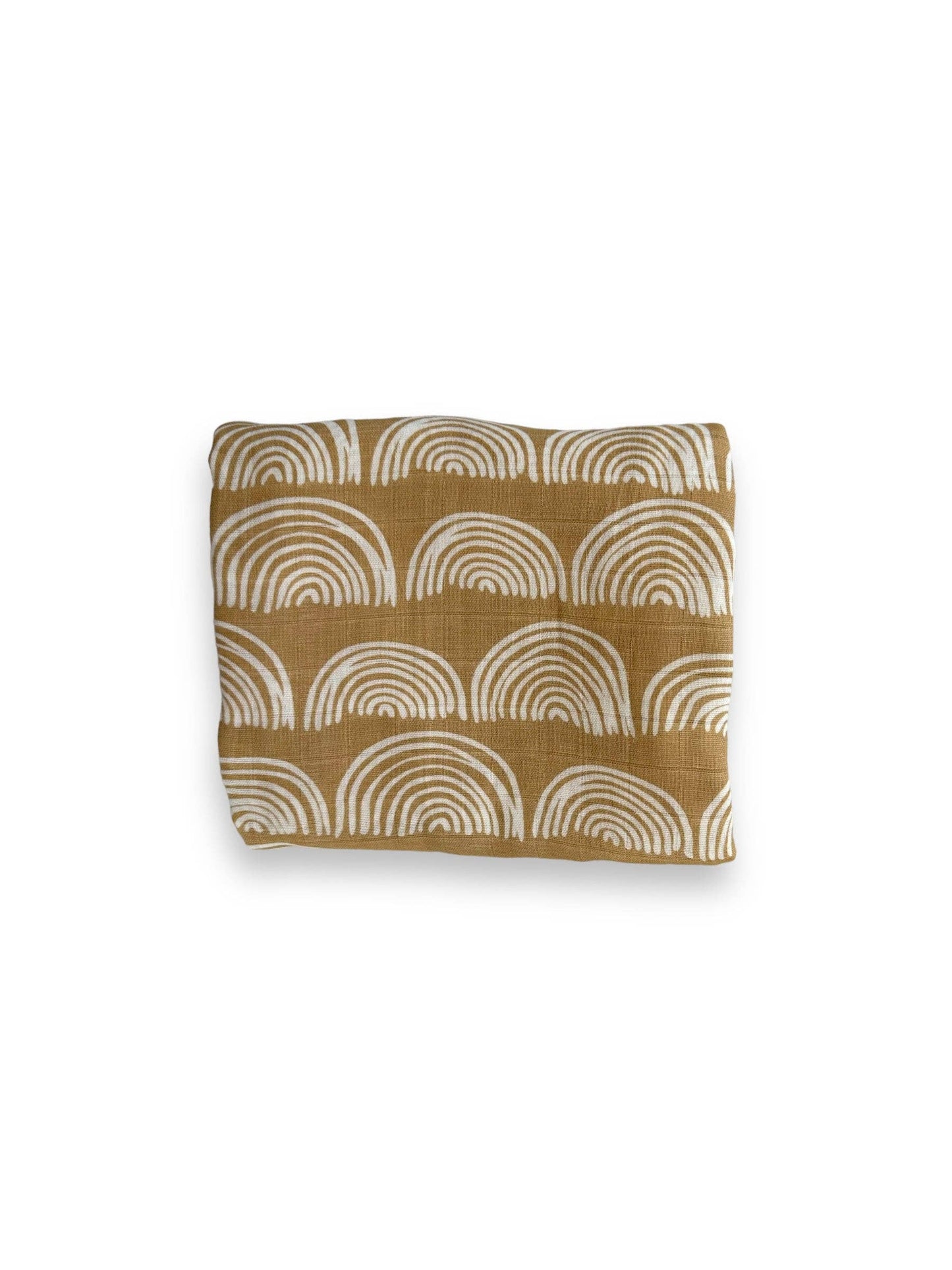 Muslin Swaddle, Tan Rainbow