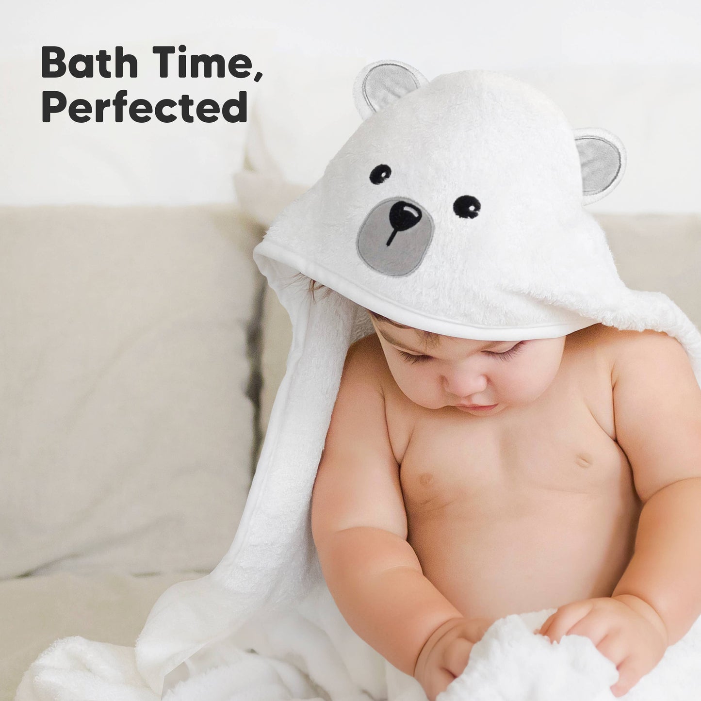 KeaBabies Cuddle Baby Hooded Towel