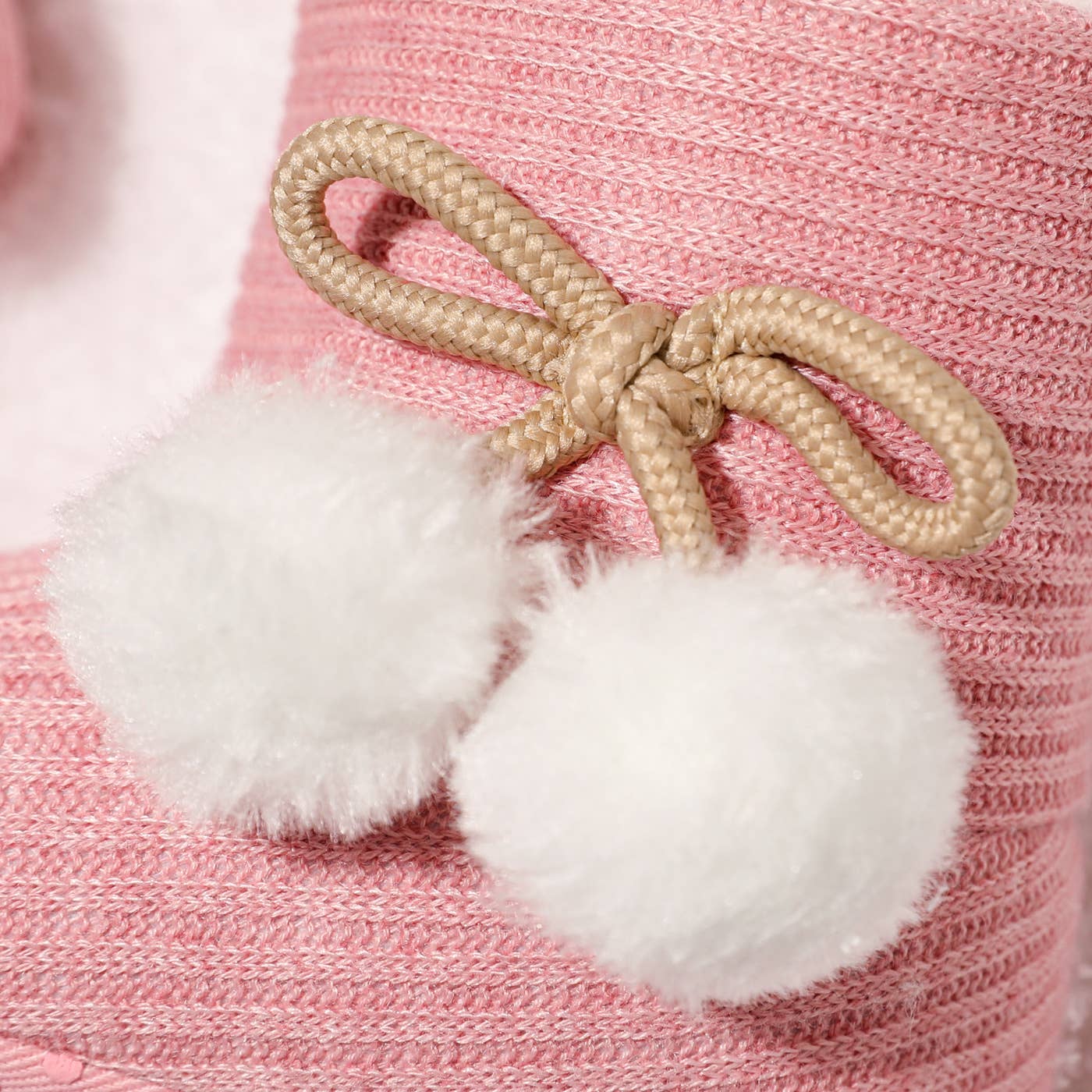 Baby / Toddler Girl Knitted Bowknot Fluff Ball Shoes