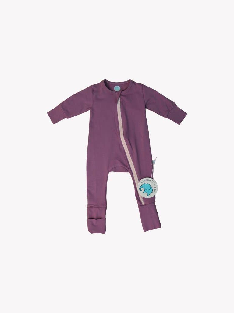 Grow With Me '2-Way' Zipper Romper - Grapeade