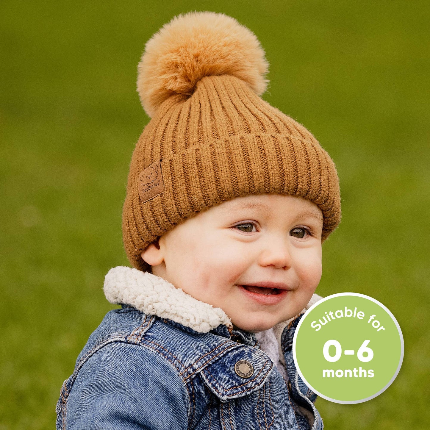 KeaBabies 2-Pack Pom Knitted Beanie