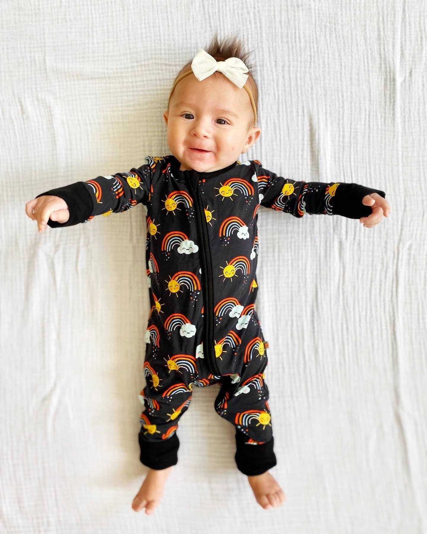 Over the Rainbow Bamboo Toddler Zippy Romper