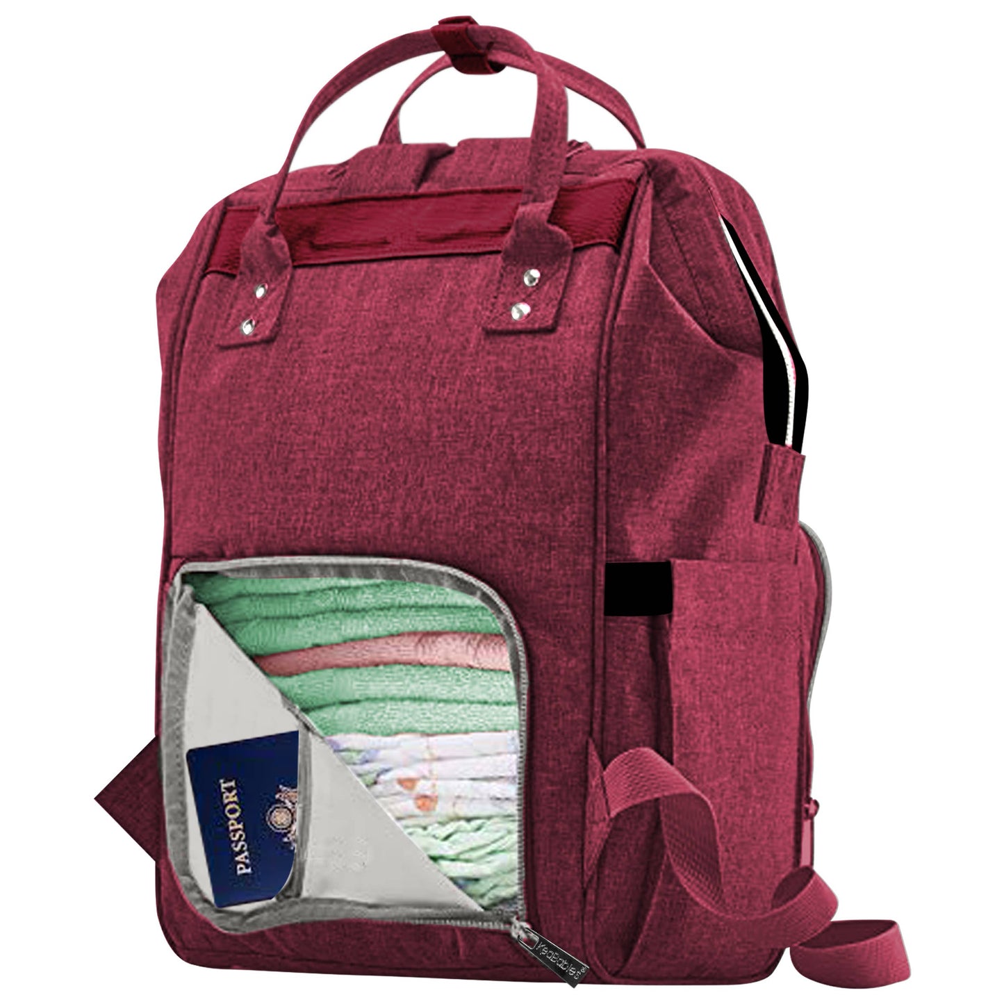 Original Diaper Backpack with Changing Pad (Wine Red)